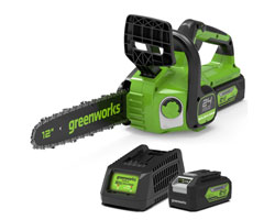 Greenworks 30cm (12) 24V Chainsaw Kit GWGD24CS30K4