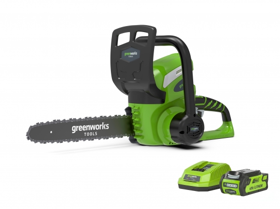 Greenworks 30cm (12”) 40V Chainsaw with 2Ah Battery & Charger G40CS30K2