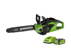 Greenworks GD40CS15K2 40V Brushless Chainsaw 35cm with Battery & Charger
