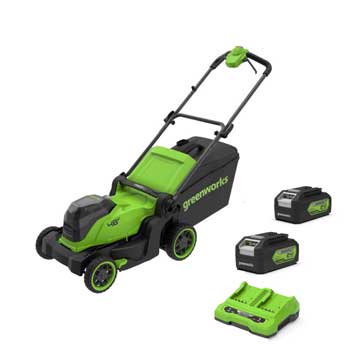 Greenworks GWMO48L422-01 Cordless Lawnmower 41cm 2 x 4Ah Batteries and Charger