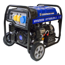 Hyundai HY7000LEK-2  Petrol Generator 5.5kW Recoil / Electric Start Petrol Generator