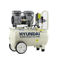 Hyundai HY7524 24 Litre Air Compressor, 5.2CFM/100psi, Silenced, Oil Free, Direct Drive 1hp