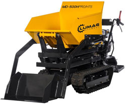 Lumag MD500H Pro 500kg Petrol Mini Dumper Hydraulic High Tip with Shovel