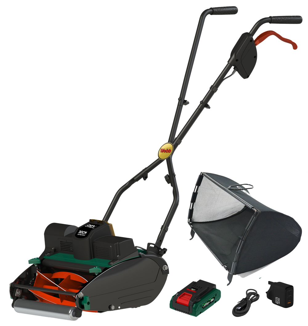 Webb Cordless Cylinder Lawnmower WEV2012RB4  20V