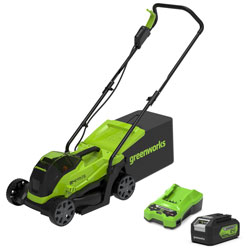 Greenworks GD24LM33K4 Lawnmower 24V 33cm cut with 4ah Battery and Charger