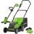 Greenworks 48V 36cm  GD24X2LM36LT25K4X Lawnmower with 2 x 24V Batteries and  Charger FREE Trimmer - view 1